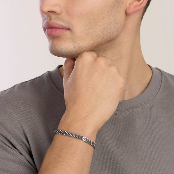 Bracciale in acciaio con maglia Milano