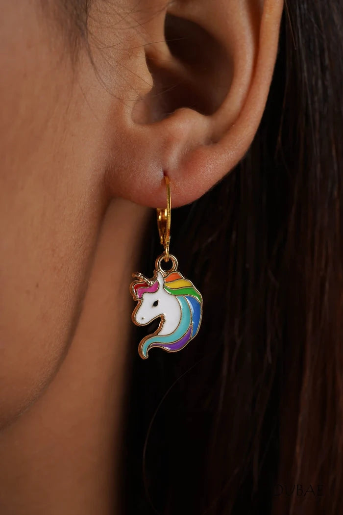 Statement Unicorn Drop Earrings
