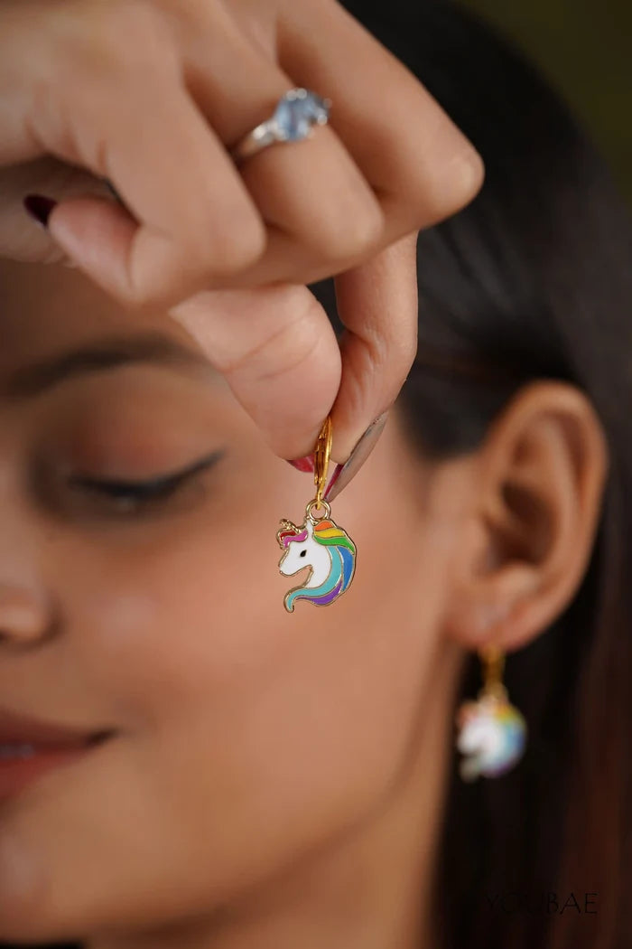 Statement Unicorn Drop Earrings