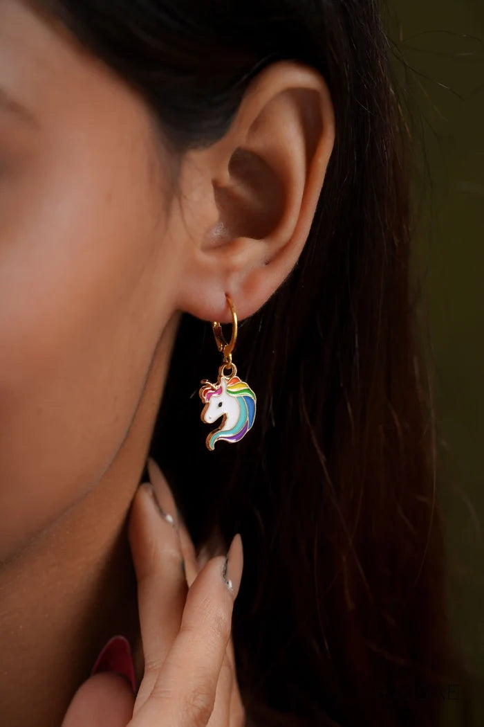 Statement Unicorn Drop Earrings