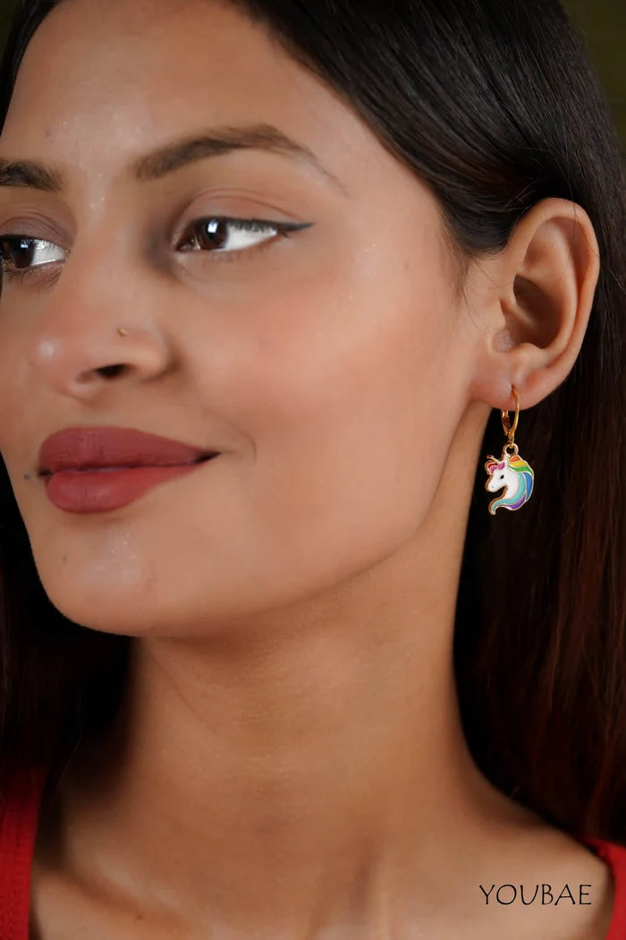 Statement Unicorn Drop Earrings