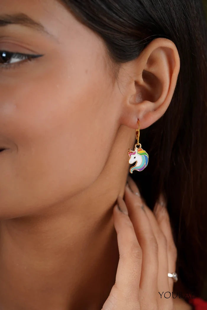 Statement Unicorn Drop Earrings