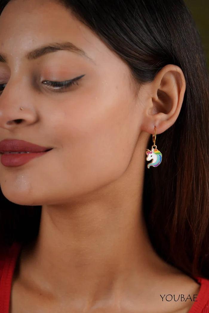 Statement Unicorn Drop Earrings