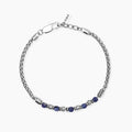 Bracciale uomo in acciaio e sodalite blu