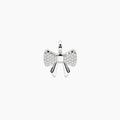 Steel and crystal bow charm FIOCCO