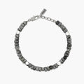 Bracciale in acciaio e labradorite