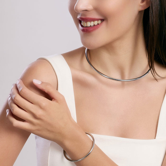 Bracciale bangle in acciaio