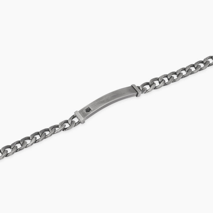 Bracciale in acciaio con piastra centrale