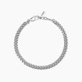 Bracciale groumette in acciaio argentato