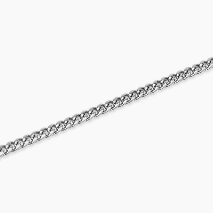 Bracciale groumette in acciaio argentato