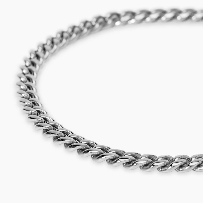Bracciale groumette in acciaio argentato