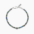 Bracciale in acciaio con pietre multicolor