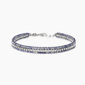 Bracciale uomo in acciaio con catena veneta e diaspro blu