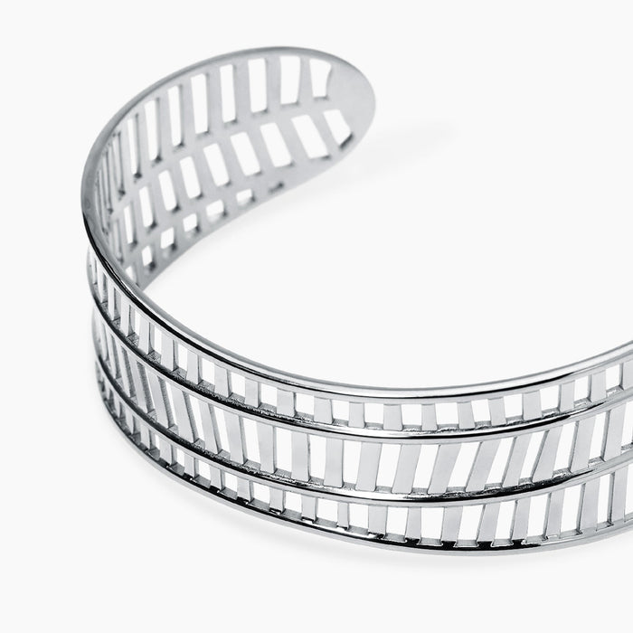 Bracciale cuff in acciaio