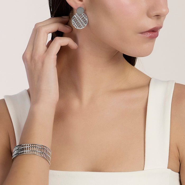 Bracciale cuff in acciaio