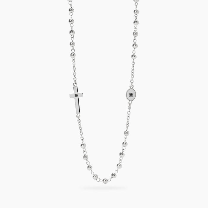 Collana in acciaio con croce