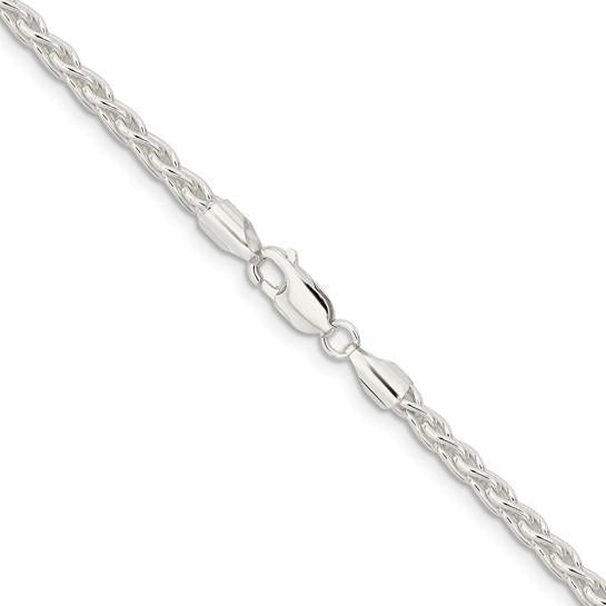 Sterling Silver 18" 3.7mm Round Wheat Chain