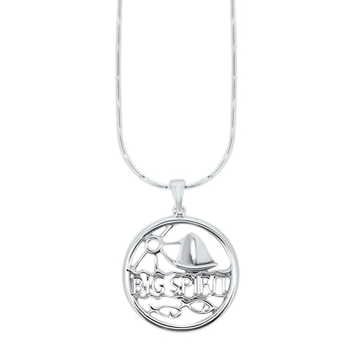 Sterling Silver Big Spirit Lake Pendant