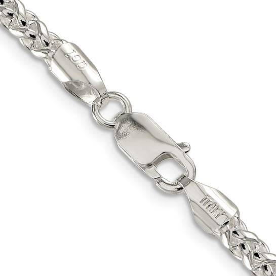 Sterling Silver Chain-16"  4mm Round Spiga Chain