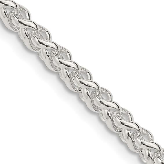 Sterling Silver Chain-16"  4mm Round Spiga Chain