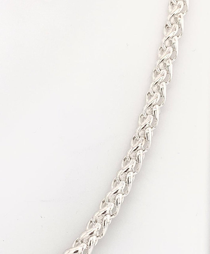 Sterling Silver Chain-18" 4mm Round Wheat Chain