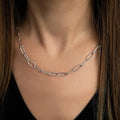 Sterling Silver Chain-Popular Paperclip Link Unisex Style Chain