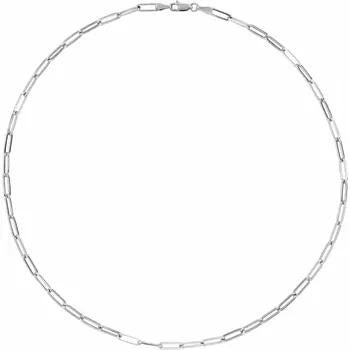 Sterling Silver Chain-Popular Paperclip Link Unisex Style Chain