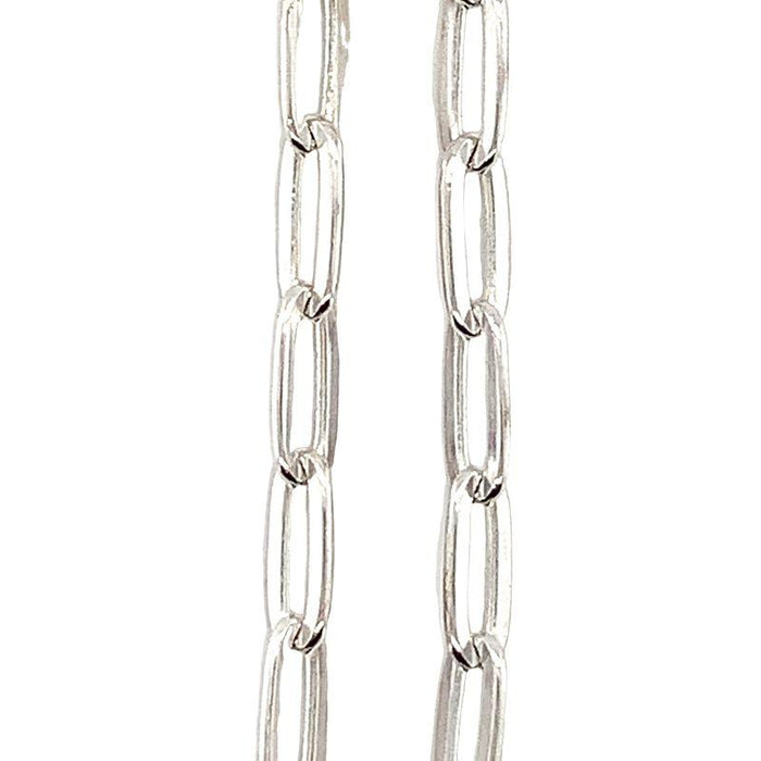 Sterling Silver Chain-Popular Paperclip Link Unisex Style Chain