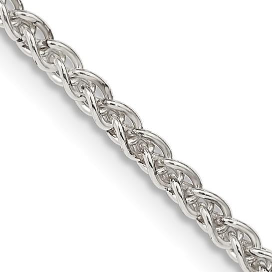Sterling Silver Chain Round wheat 2.5mm & 18 inches Long