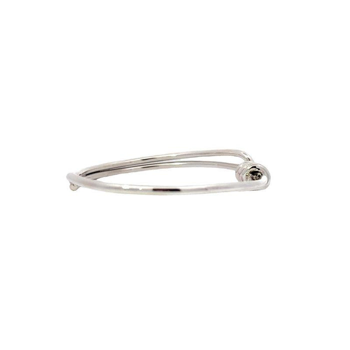 Sterling Silver Cuff-Artisan Handcrafted Cuff with Twisted Wire Center Design