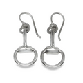 Sterling Silver Equestrian Bit Earrings-Artisan Made Themed Earrings