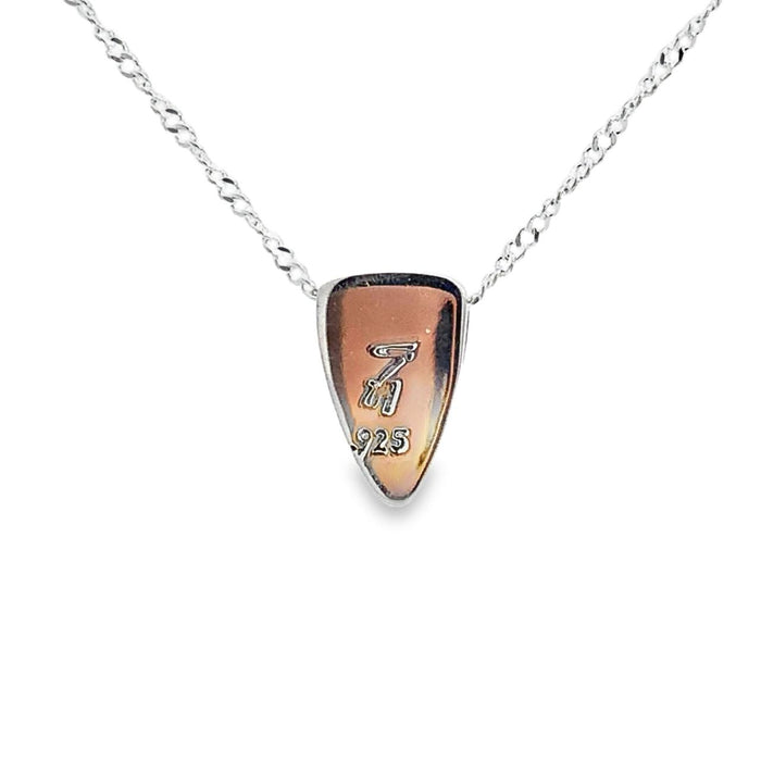 Sterling Silver Handmade Turquoise Shield Pendant Necklace – Artisan Signed