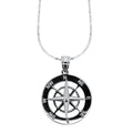 Sterling Silver Okoboji Compass Pendant