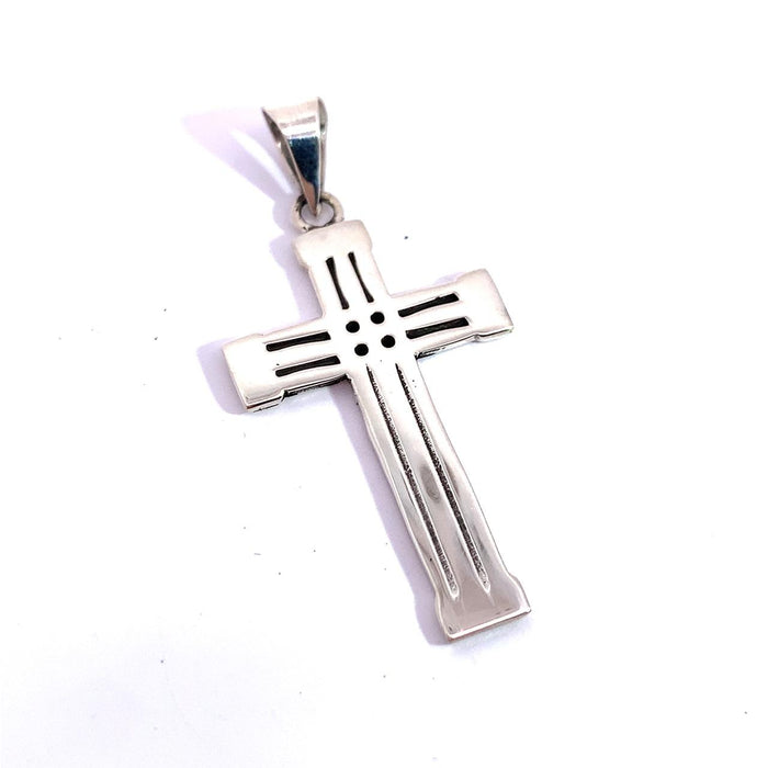 Sterling Silver Reversible Cross Pendant – Handmade in Taxco