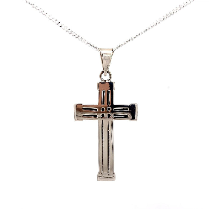 Sterling Silver Reversible Cross Pendant – Handmade in Taxco
