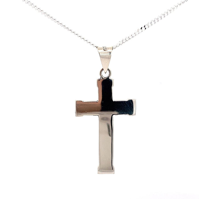 Sterling Silver Reversible Cross Pendant – Handmade in Taxco