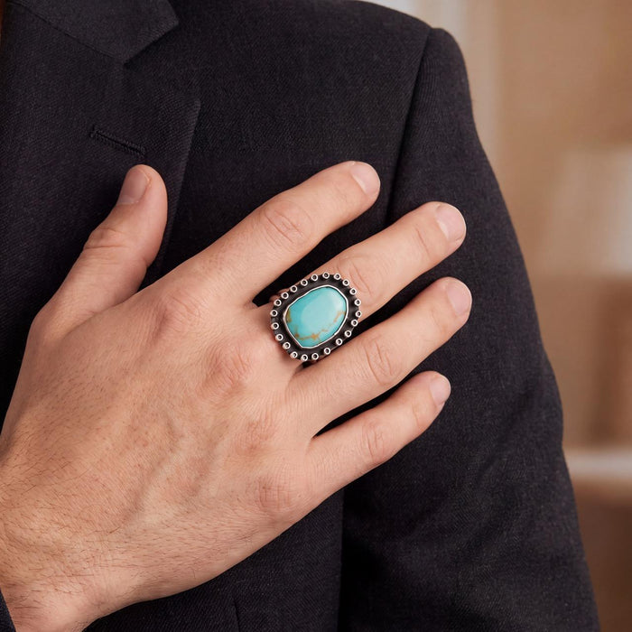 Sterling Silver Turquoise Ring- Manuel Figueroa's Turquoise Ring