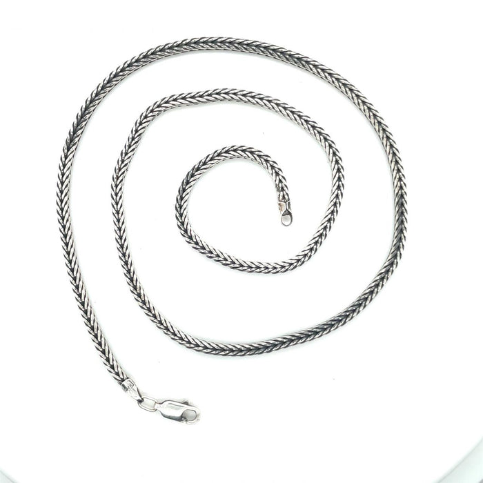 Sterling Silver Wheat Chain-Artisan Made Fine Sterling Silver Chain