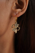 Studded Bow Heart Earrings