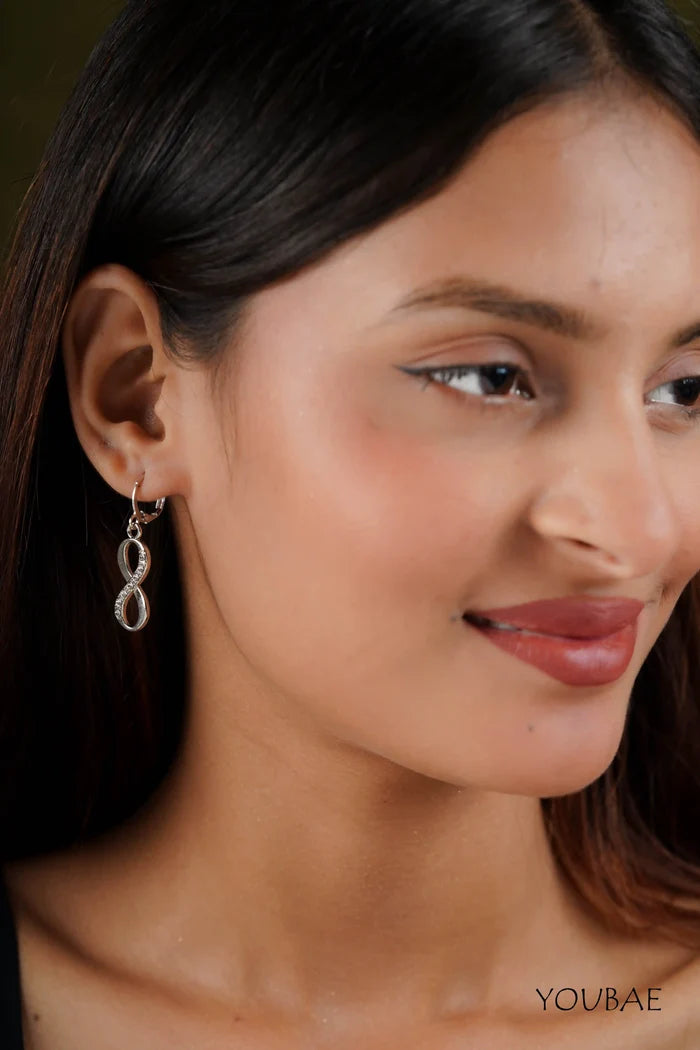 Studded Infinity Earrings