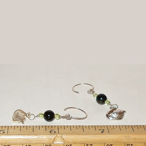 Swan Dangle Earrings