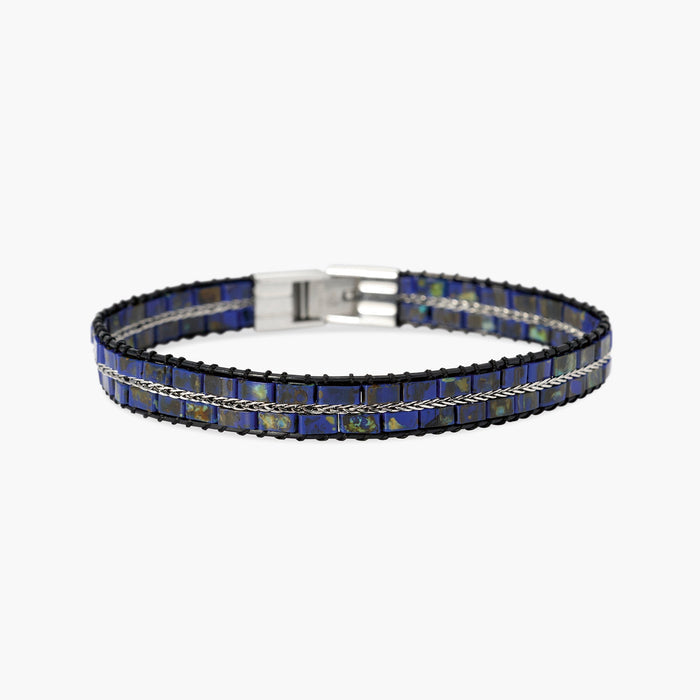 Bracciale in lapis sintetico con cordino
