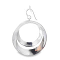 Taxco Artisan Made Sterling Silver Large Tapering Hoop Dangle Earrings
