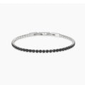 Bracciale tennis con cristalli neri