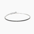 Bracciale tennis con cristalli neri