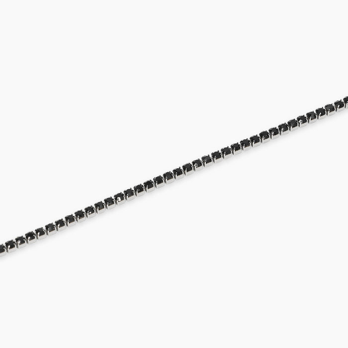 Bracciale tennis con cristalli neri