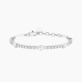 Bracciale tennis in cristalli e cuori