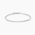 Bracciale tennis con cristalli bianchi