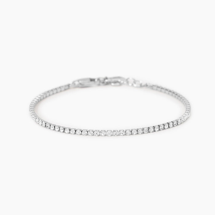 Bracciale tennis con cristalli bianchi