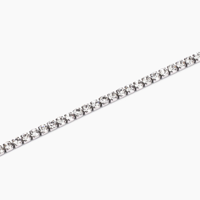 Bracciale tennis con cristalli bianchi